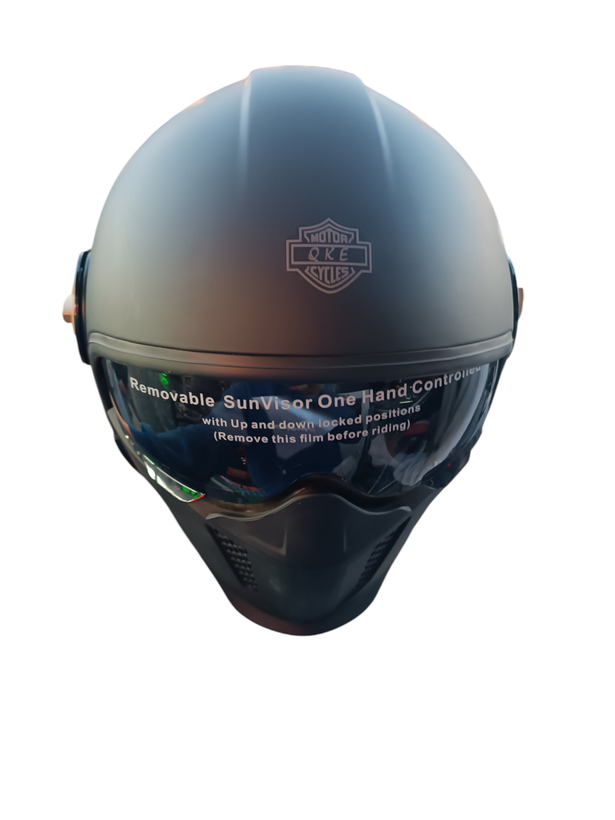 کلاه کاسکت فک جداشو مشکی مات