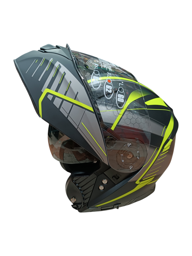 کلاه کاسکت راپیدو فک متحرک کد 950 مشکی فسفری