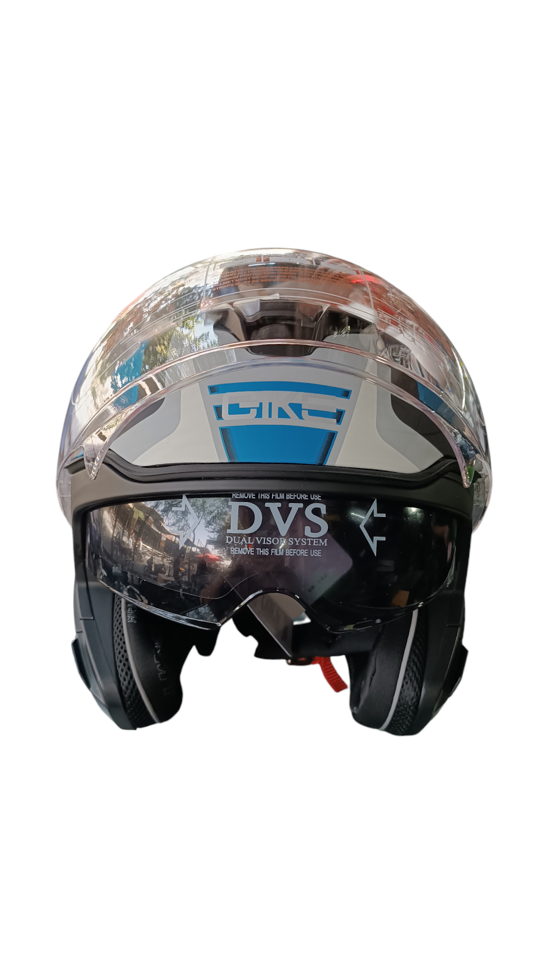 کلاه کاسکت بدون فک کایک آبی طوسی