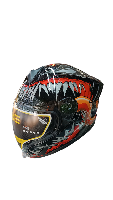 کلاه کاسکت فک ثابت کایک QIKE نارنجی