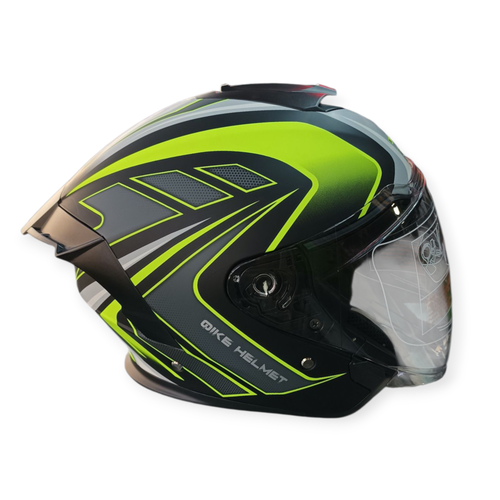 کلاه کاسکت بدون فک کایک QIKE مشکی سبز