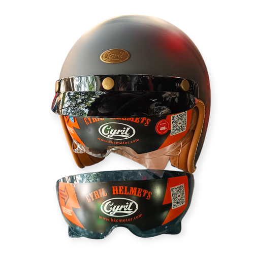 کلاه کاسکت وسپایی طوسی