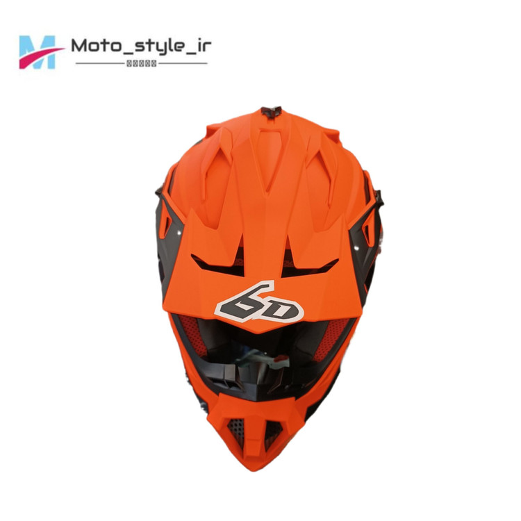 کلاه کاسکت کراسی 6D نارنجی مشکی