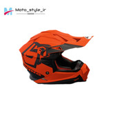 کلاه کاسکت کراسی 6D نارنجی مشکی